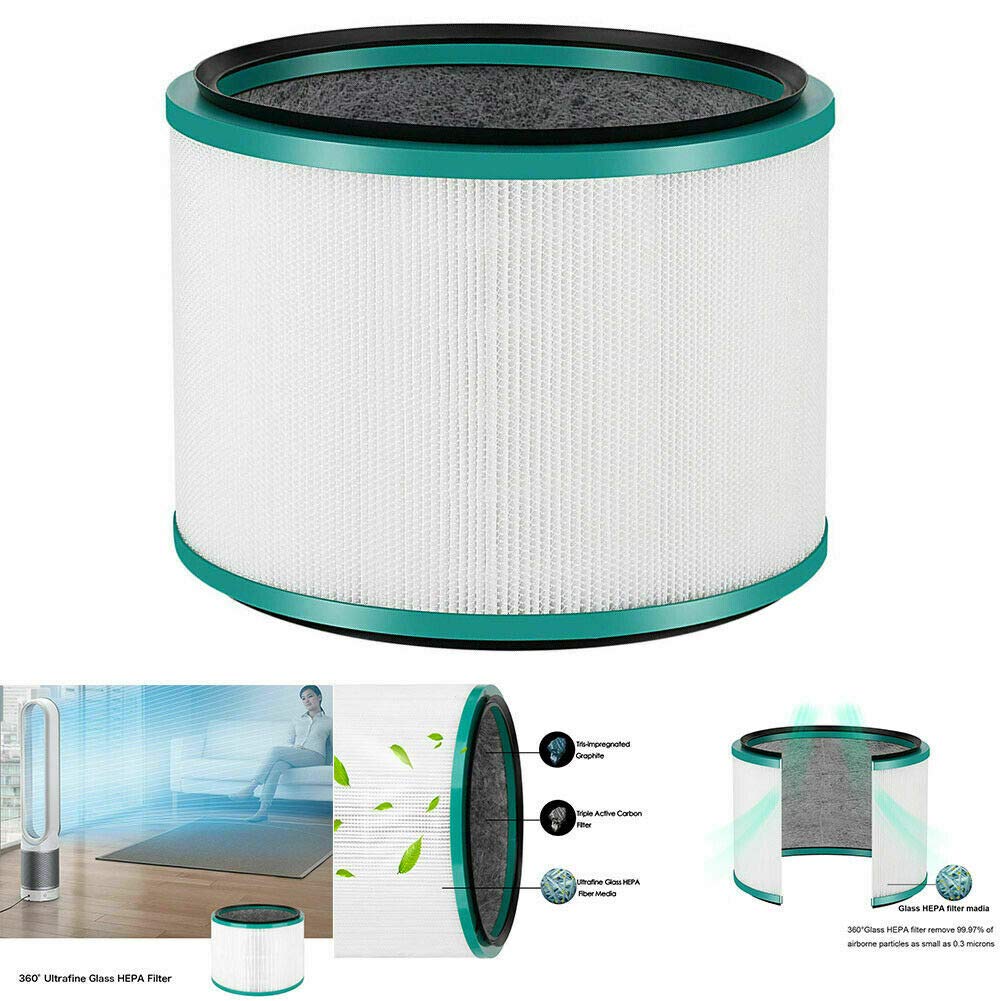 I clean 2pcs Replacement for Dyson HP02 HEPA Filter,Compatible with Dyson Pure Hot Cool Link Desk Air Purifier HP02,HP01, DP02,DP01 Desk Purifiers.Part#No.968125-03