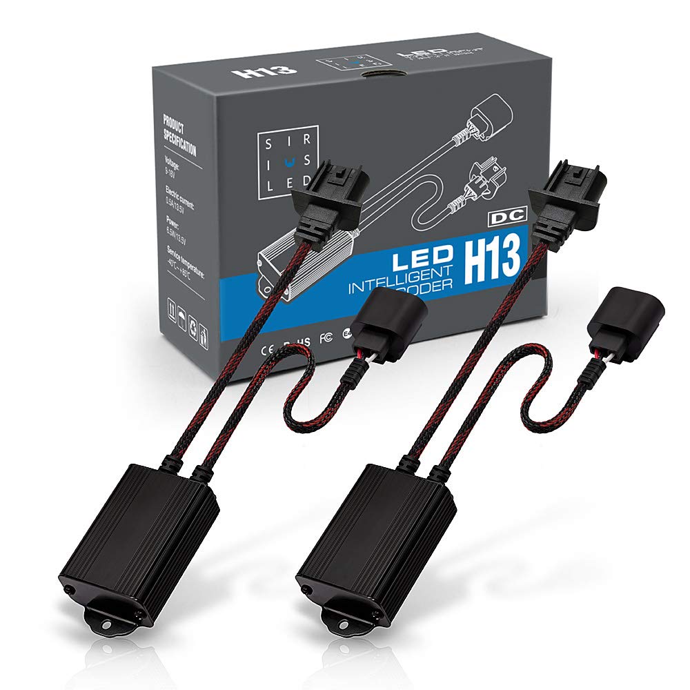 SIR IUS LED Canbus Decoder cancel error message fix bulb on and off problem adapter size H13 (9008) pack of 2