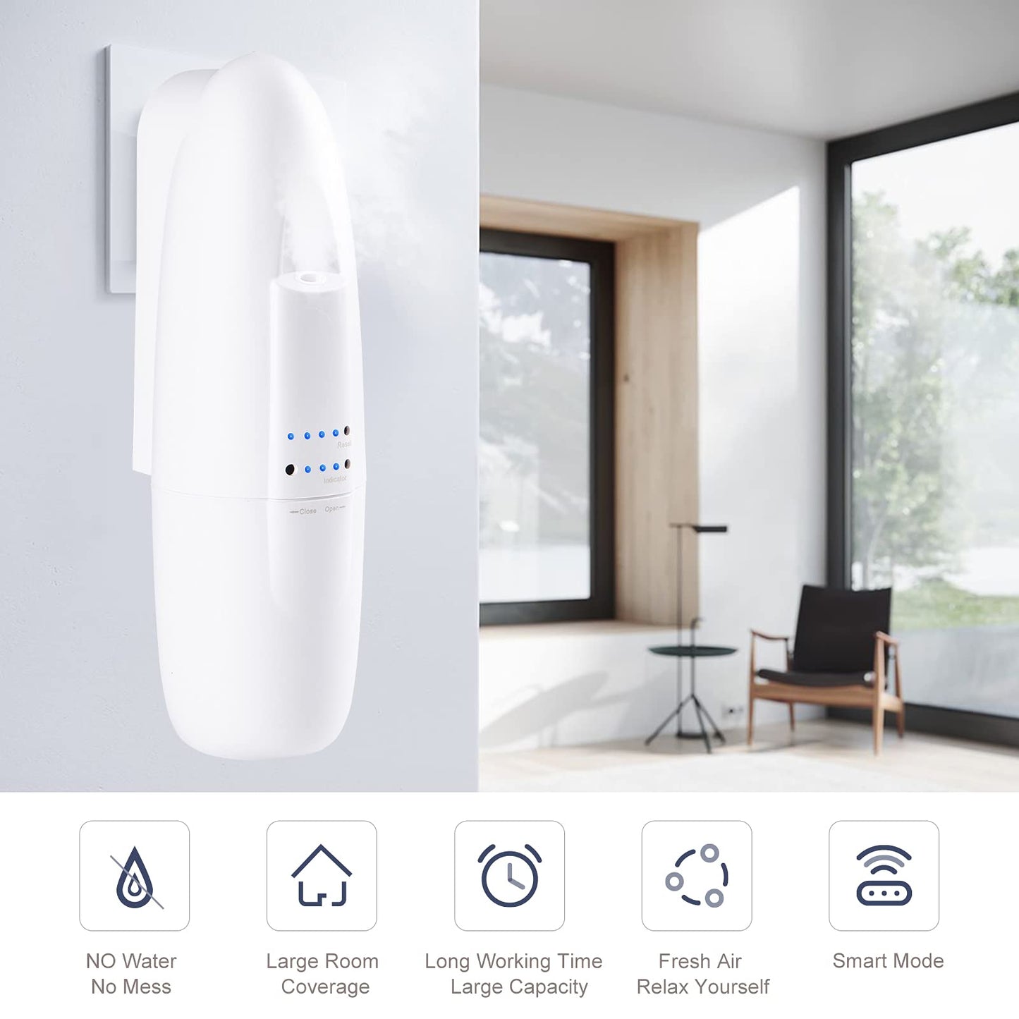 JCLOUD Smart Scent Air Machine with Nebulizing Tech for Home, Professional Waterless Essential Oil Diffuser 100ML, Plug-in Portable Scent Diffuser for Essential Oils for Large Room, Office, Spa