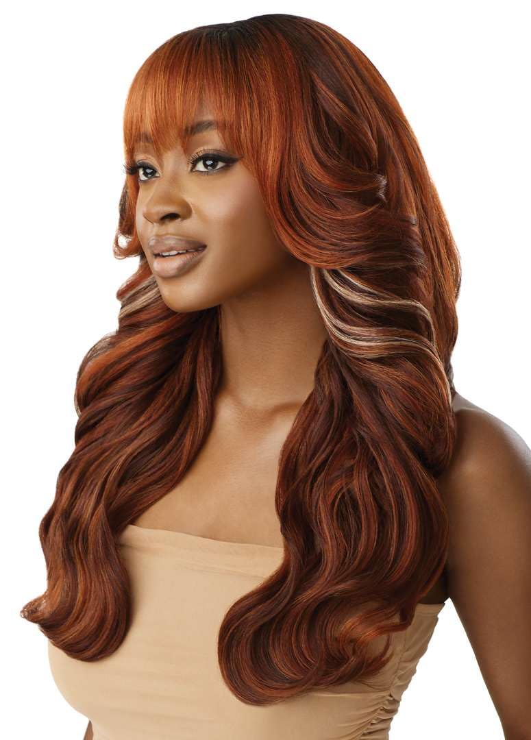 Outre Melted Hairline Synthetic Hd Lace Front Wig - Mandisa (Color : Drf Ginger Vanilla Kiss)