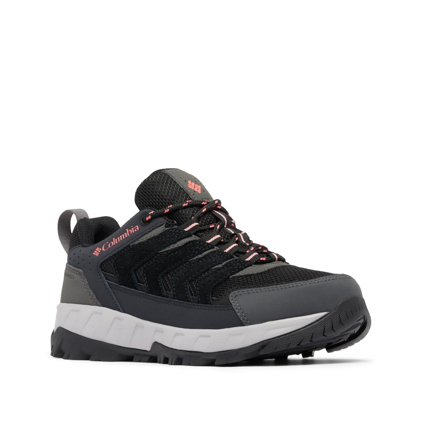 Columbia Women's Strata Trail Low Waterproof, Black/Juicy, 5.5