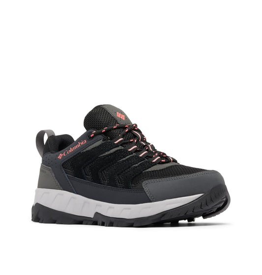 Columbia Women's Strata Trail Low Waterproof, Black/Juicy, 5.5