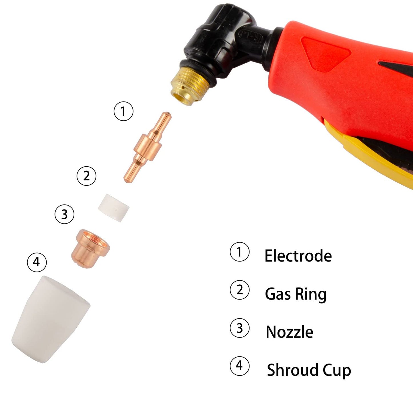 150pcs PT-31 Air Plasma Cutting Nozzle Electrode Consumables Fit CUT-40 CUT-50D CT-312…