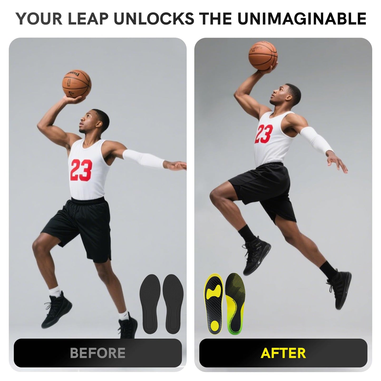 3/4 Length Orthotic Shoe Inserts for Heel & Foot Pain Relief, High Arch SupportOrthopedic Insoles,Plantar Fasciitis Arch Support Insoles for Women & Men (Yellow, US Men:9.5-10.5, Women:11-12)