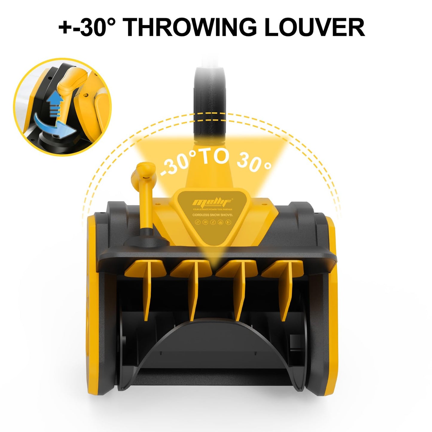 40V Cordless Snow Shovel Compatible with Dewalt 20V Battery(Tool Only), Electric Power Snow Thrower, Handheld Snow Blower with 13.2" in. Width 8" in. Depth, 26.5' ft Throwing Distance