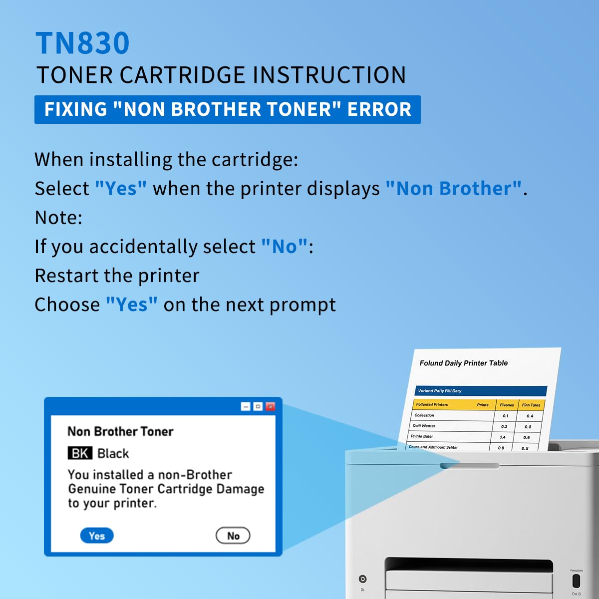 LinkDocs TN830XL Toner Cartridge for Brother Printer, Replacements for Brother TN830XL TN830 TN-830 to use with HL-L2460DW HL-L2480DW HL-L2400D HL-L2405W MFC-L2820DW DCP-L2640DW (4-Pack)