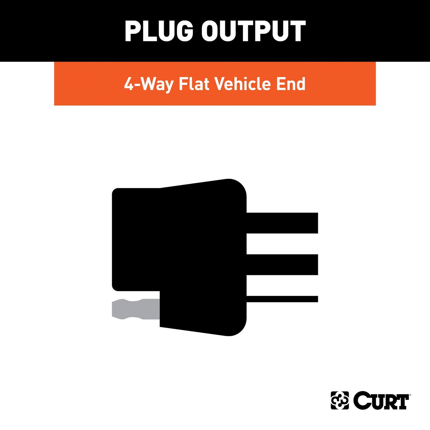 CURT Manufacturing 55540 Vehicle-Side Custom 4-Pin Trailer Wiring Harness for Select Chevrolet Express, GMC Savana