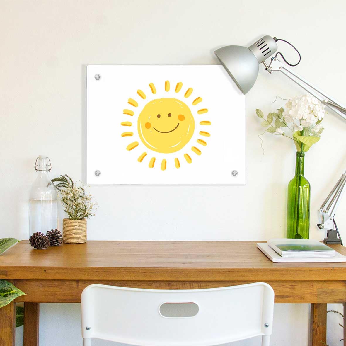 TORASO Glass Whiteboard, Dry Erase White Board,30 x 40cm Small Glass White Board for Home Kitchen, Office, Frameless, Brilliance White(Glass BB-WH-3040).CA