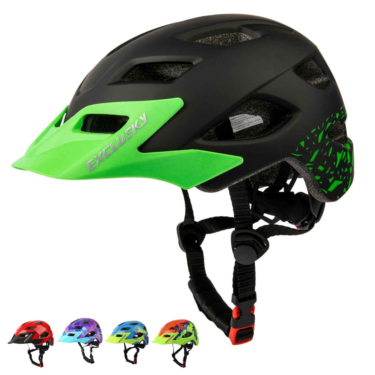 EXCLUSKY Kids Helmet, Kids Bike Helmet Lightweight Adjustable Child Helmet for Boys Girls 50-57cm