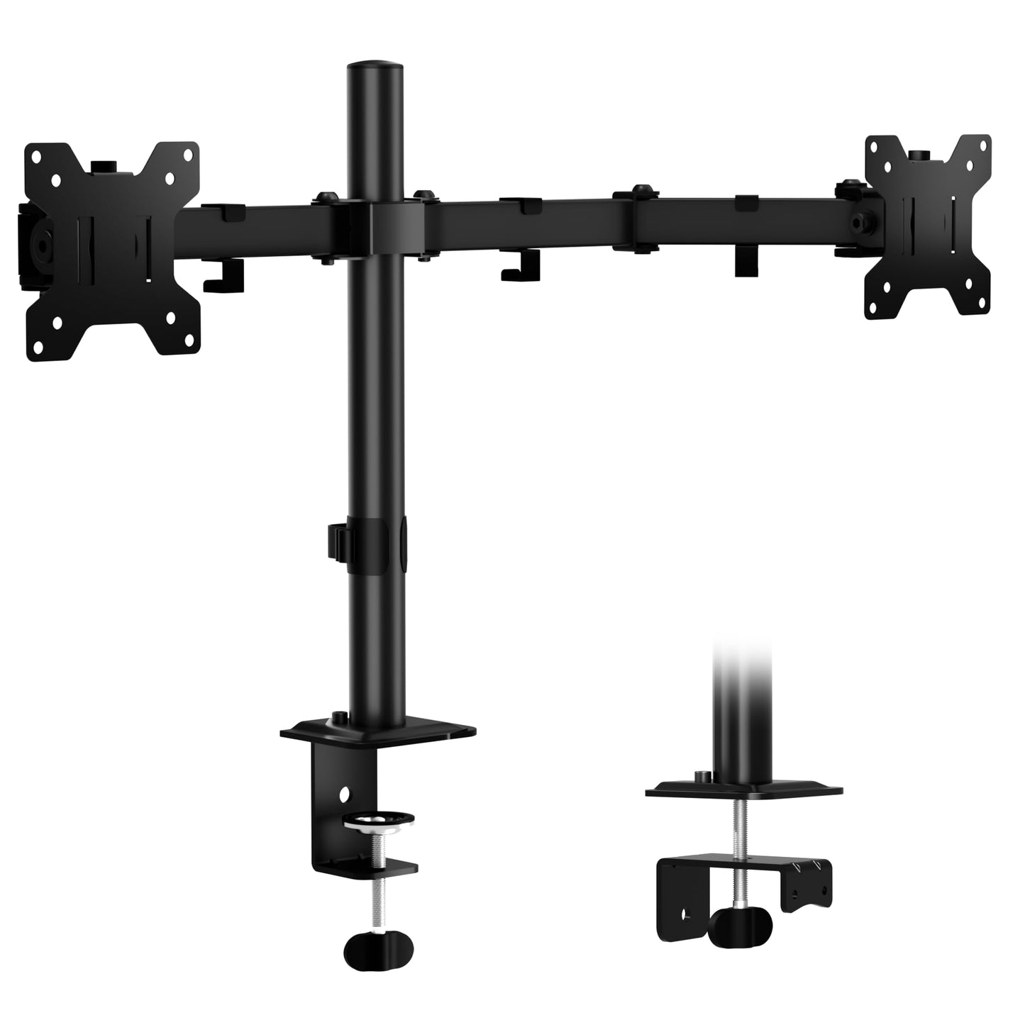 ERGOMAKER Dual Monitor Arm, Adjustable Dual Monitor Mount, Duty Dual Monitor Stand for Desk for 2 Computer Monitors up to 27", Double Monitor Mount for LCD Screens