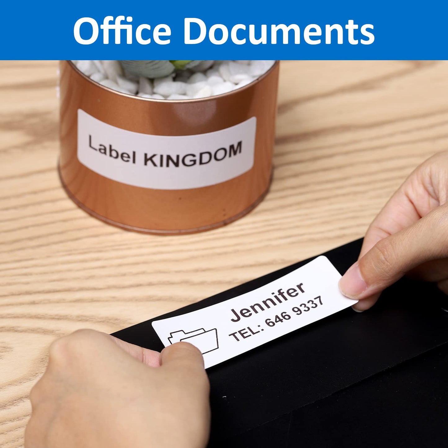 Label KINGDOM Replace for Brother DK-1201 (1.1" x 3.5") Standard Address Labels for QL 800 820NWB 700 Printers, Die-Cut 29mm x 90mm, 400 Labels/Roll, 1 Frame+12 Rolls