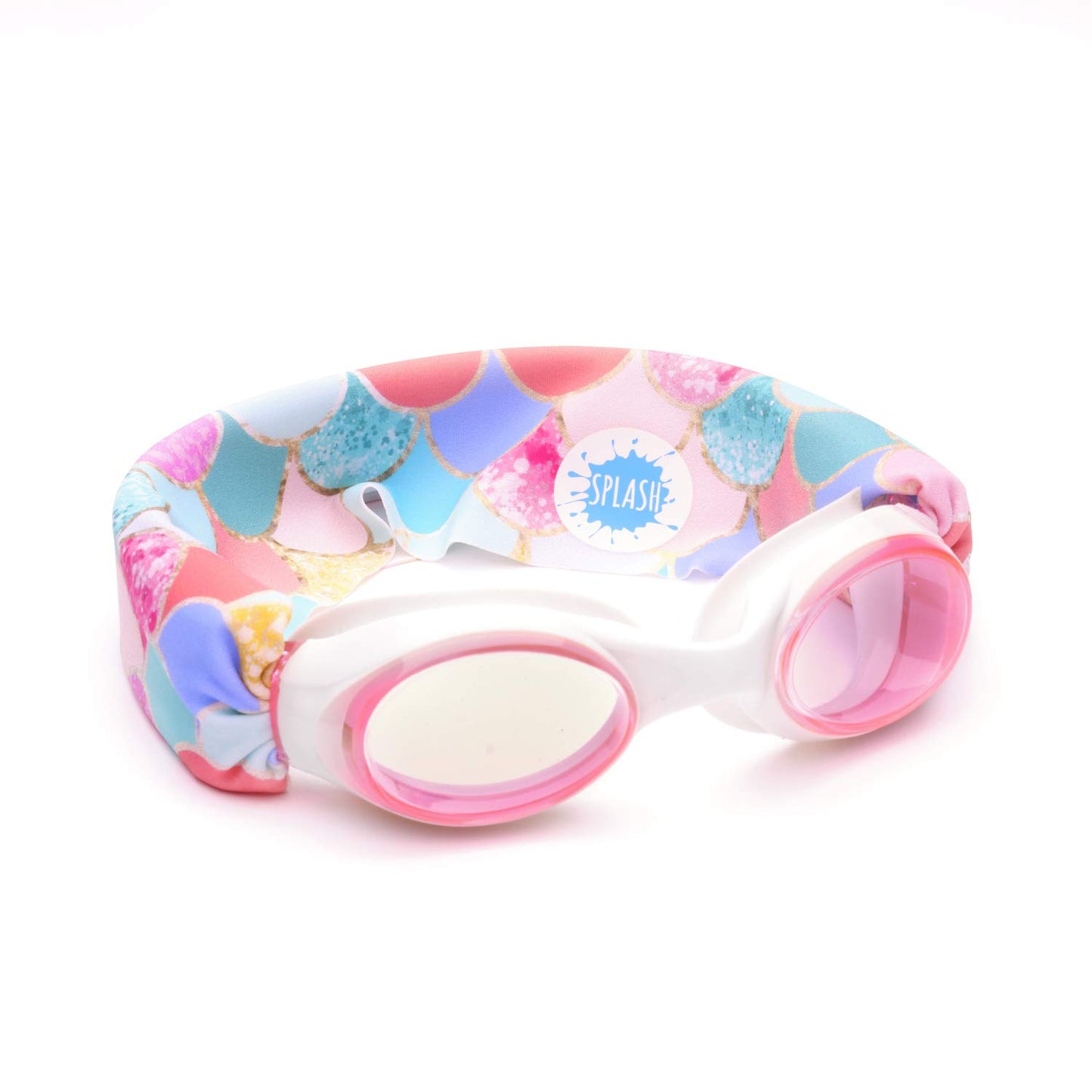SPLASH SWIM GOGGLES - Mermaid - Fun, Fashionable, Comfortable - Fits Kids and Adults - Won't Pull Your Hair - Easy to Use - High Visibility Anti-Fog Lenses - ORIGINAL PATENT PENDING DESIGN