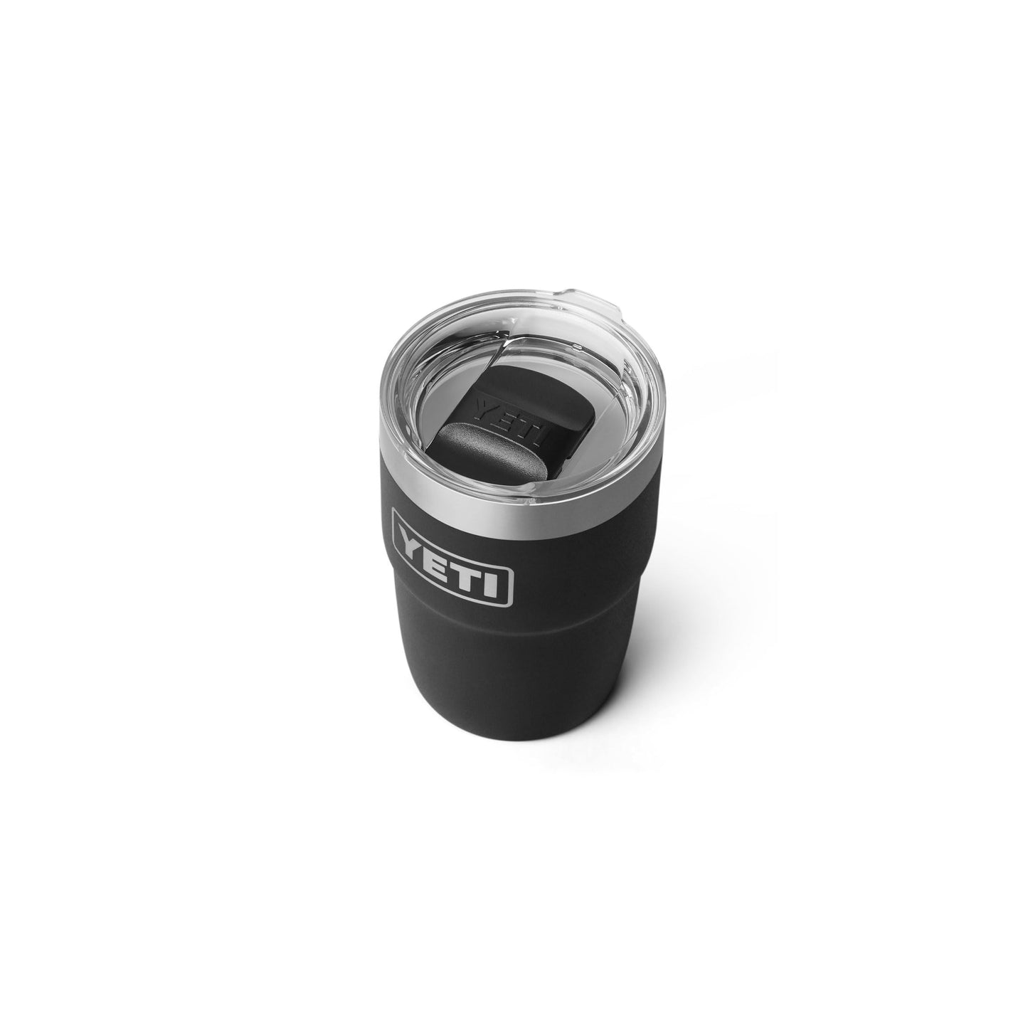 YETI Rambler 8 oz Insulated Coffee Mug with Lid - Stackable Double-Wall Vacuum Insulated Coffee Cup - DuraSip Ceramic Lining - Barista-Friendly Design - Stainless Steel - Dishwasher Safe, Black