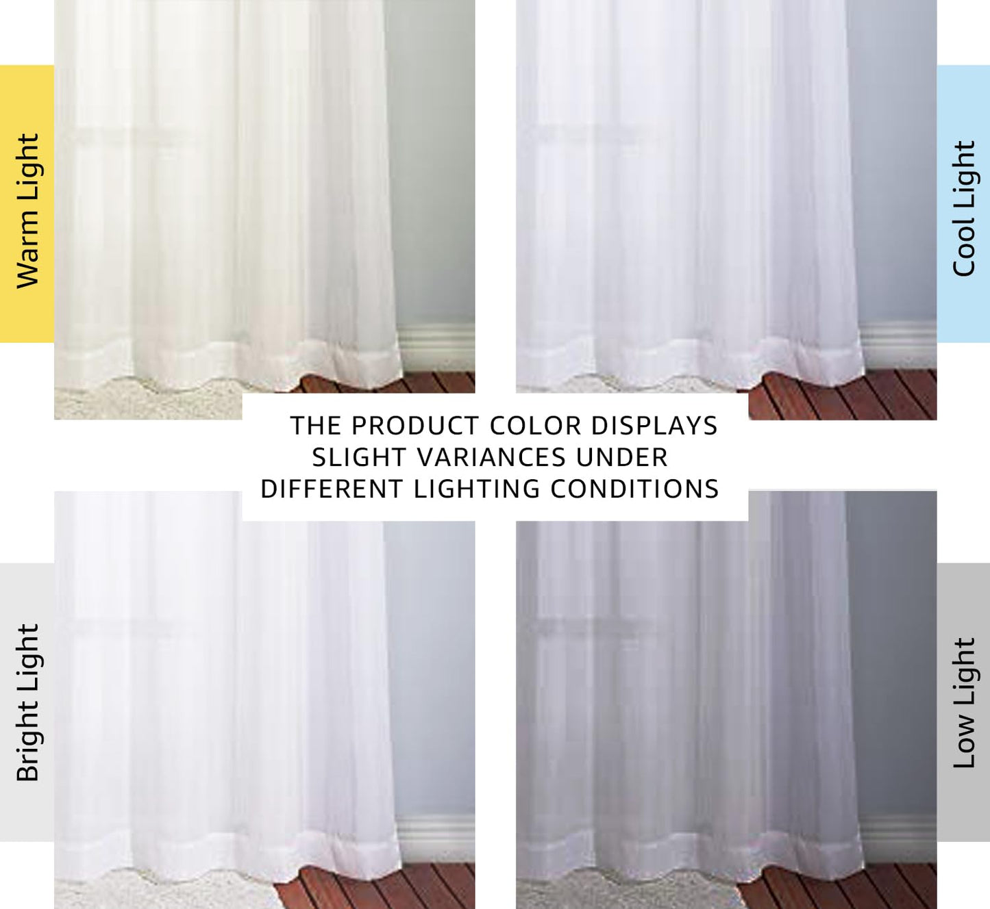 NICETOWN Voile White Sheer Curtains for Bedroom - Grommet Light Filtering Elegant Panels Lightweight & Breathable Window Treatments for Living Room, W54 x L90, 1 Pair