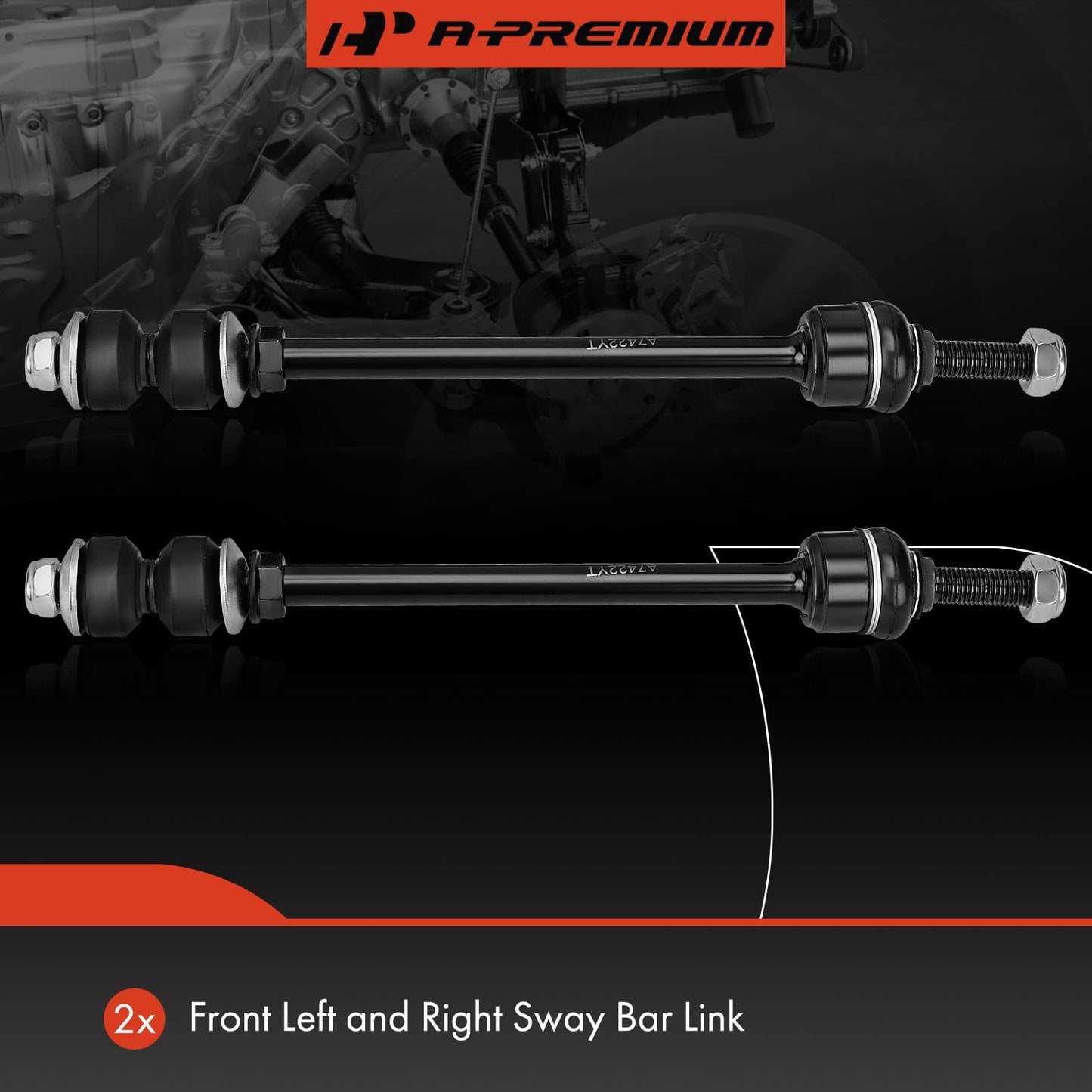 A-Premium 2 x Front Sway Bar Links Stabilizer Bar Links, Compatible with Dodge Ram 1500 2002 2003 2004 2005, 4WD