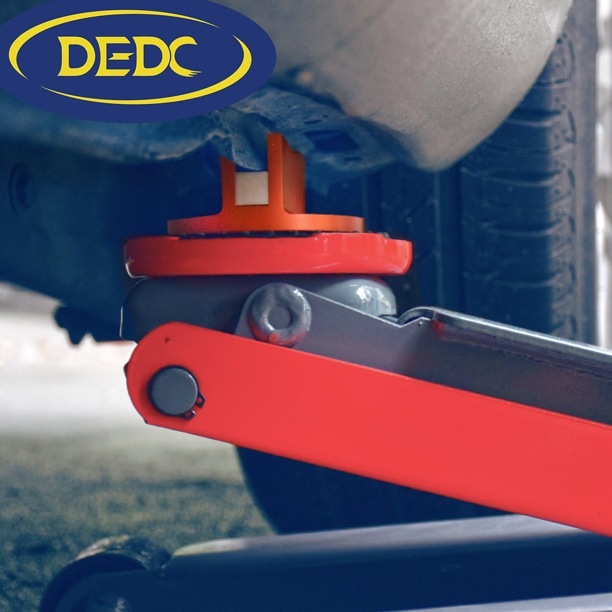 DEDC Universal Aluminum Grooved Magnetic Jack Pad 2 Pcs, Jacking Puck Pinch Weld Frame Rail Adapter with 2 Reminder Streamers, Oil Change Mush Haves, Mechanic Tools in Garage, Gifts for Mechanics