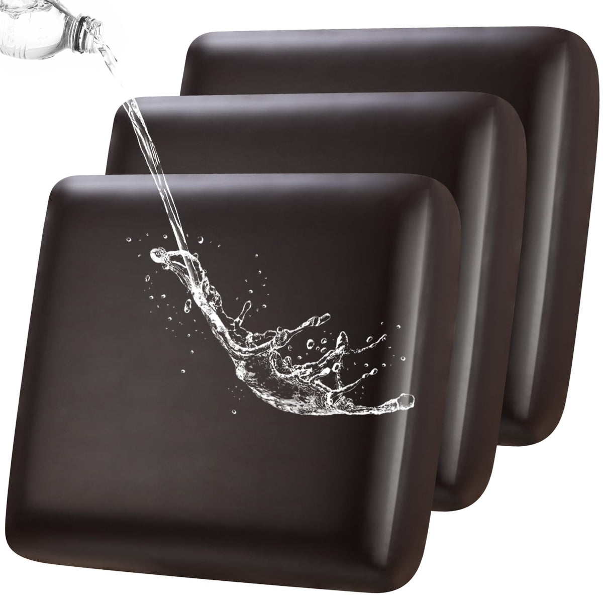 YISUN Waterproof PU Leather Couch Seat Covers, Stretch Individual Seat Cushion Covers, Washable Replacement Sofa Cushion Protector Soft Sofa Slipcover