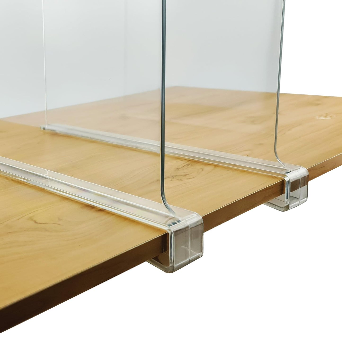 AeKeatDa 8 Pack Acrylic Shelf Dividers for Closets,Books,Clear Shelf Separators Multifunctional Shelf Divider for Kitchen Cabinets, Home,Bookcases and Others