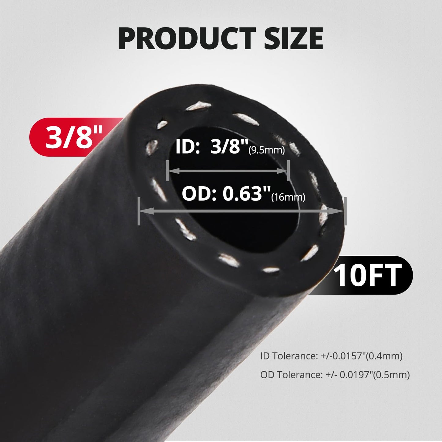 EVIL ENERGY 3/8" Transmission Oil Cooler Hose 10FT 250PSI SAE J1532