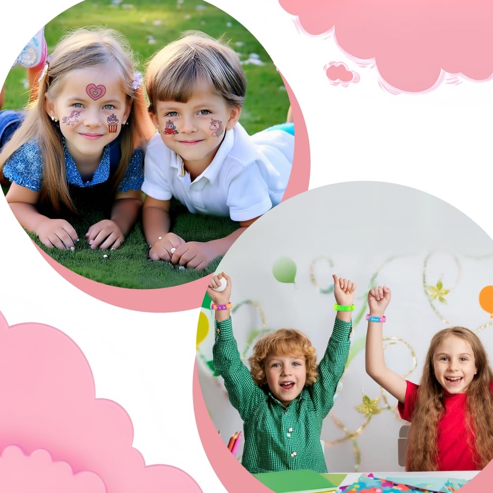 Unicorn Pinata Party Supplies Favors for Girl Birthday Party Unicorn Theme Party Supplies with Unicorn Pinata Headbands Straws Slap Bracelets Keychains Silicone Bands and Stickers (White)
