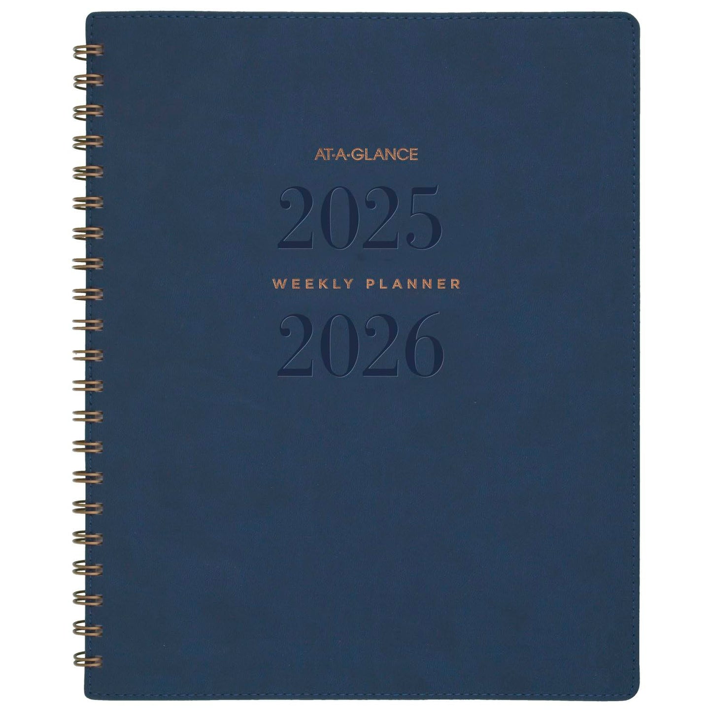 AT-A-GLANCE Planner 2025-2026 Academic, Weekly & Monthly, 8-1/2" x 11", Large, Monthly Tabs, Flexible Cover, Signature Collection, Navy (YP905A20)