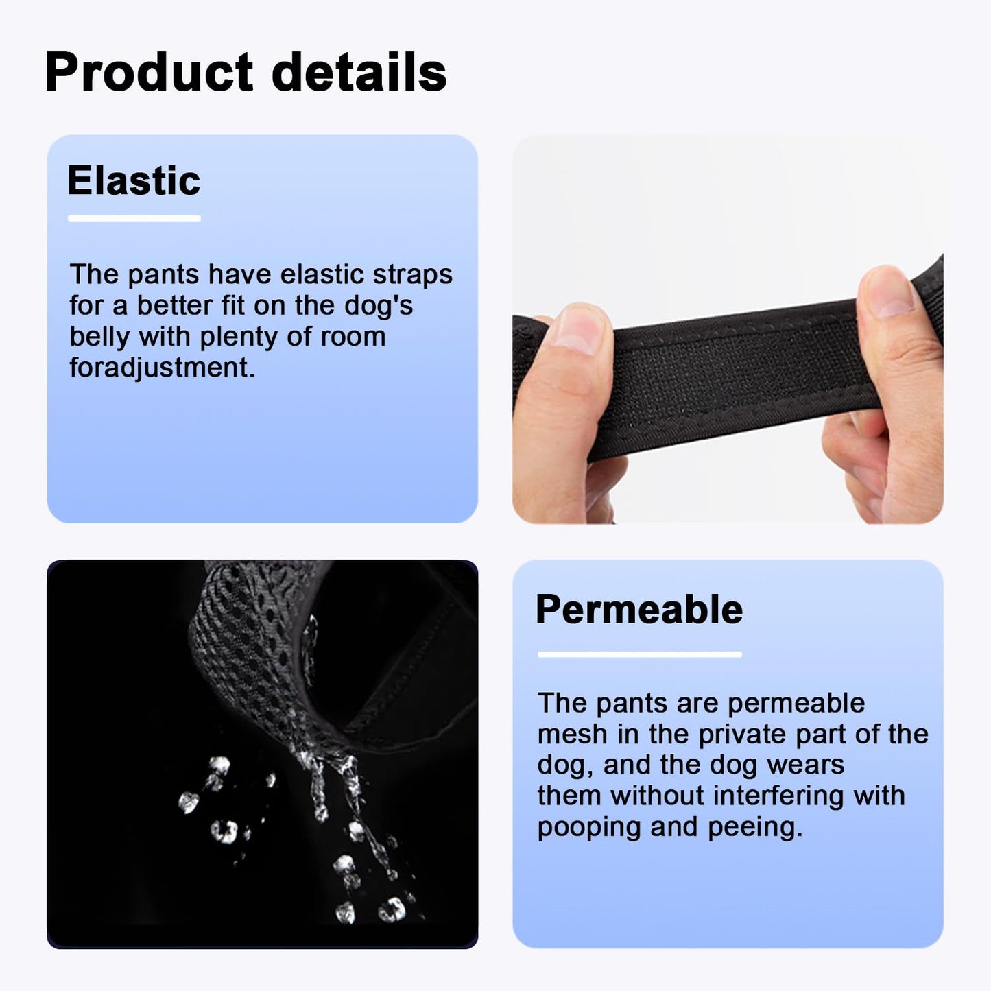 yrenoer Female Dog Heat Pants with Harness Design - Anti-Slip, Anti-Mating, Reusable & Washable Underwear for All-Day Protection (Black, XL)