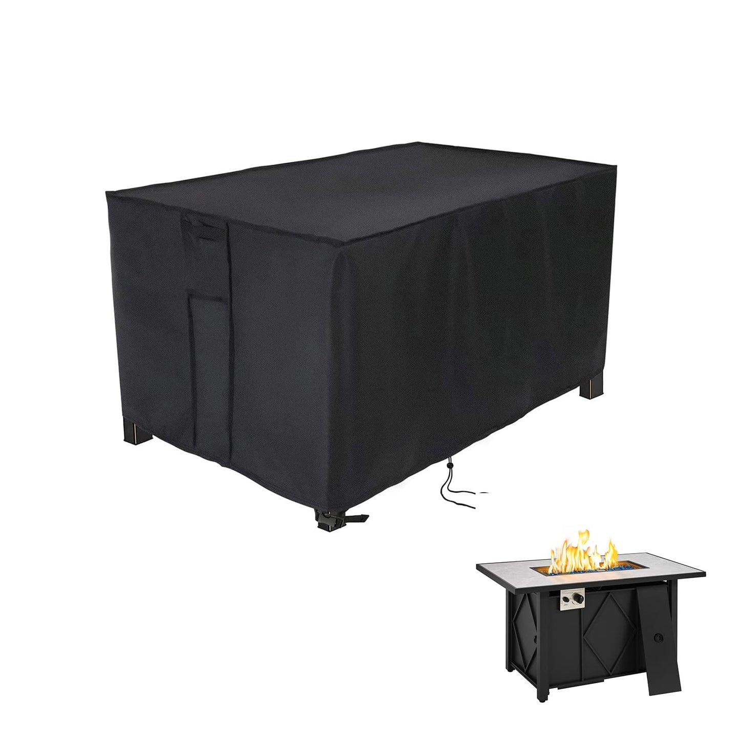 Youlvy Rectangular Fire Pit Cover 43 inch, Propane Gas Fire Pit Table Cover,Outdoor Waterproof Firepit Table Cover - 43 X 22 X 25 Inch