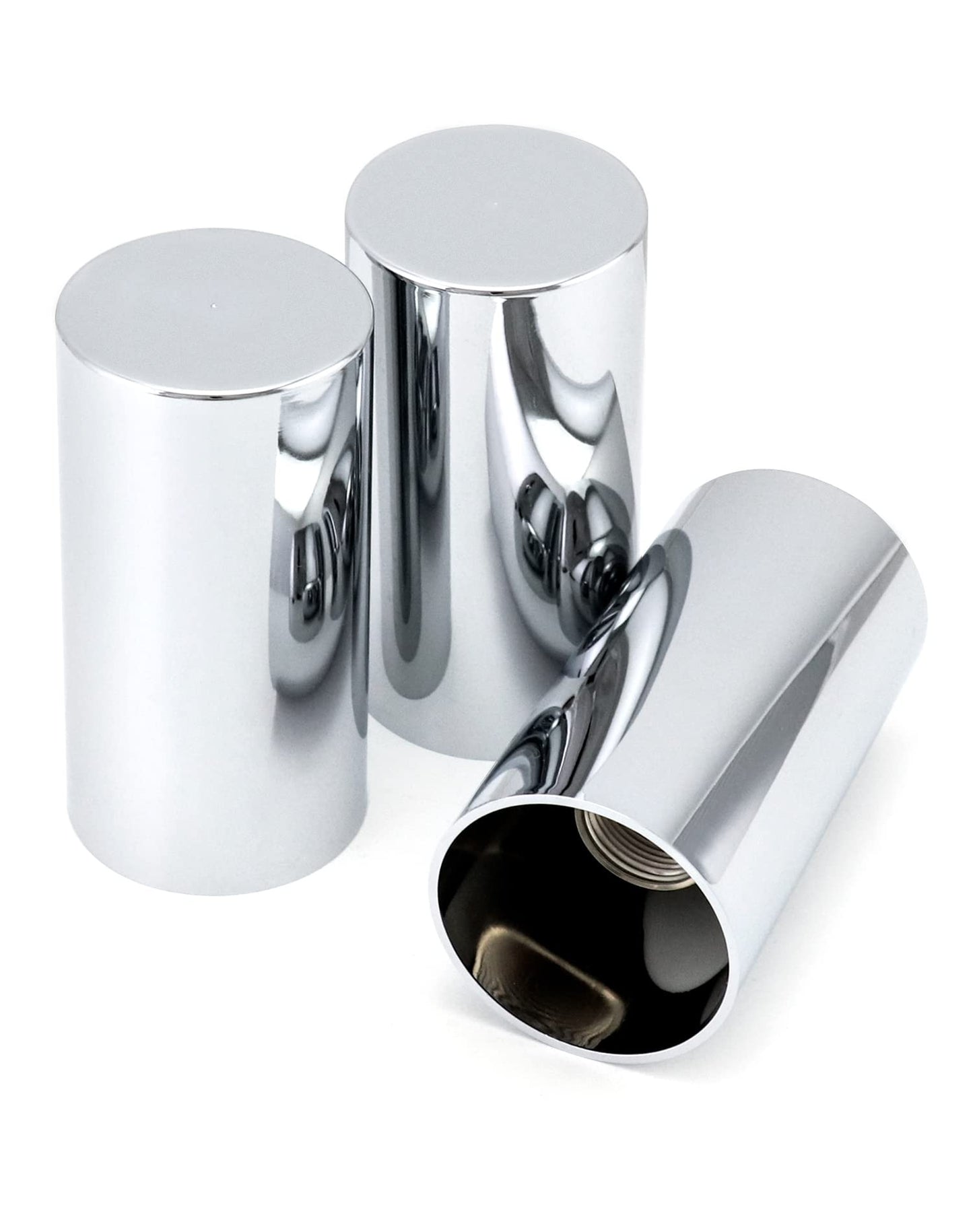 QWORK Lug Nut Covers Caps, Pack of 20 ABS Chrome Plastic Nut Caps, 33mm x 3-1/2" Cylinder Nut Cover, Thread On Fit, Screw-on Lug Nut Covers, for Semi Trucks, Trailers