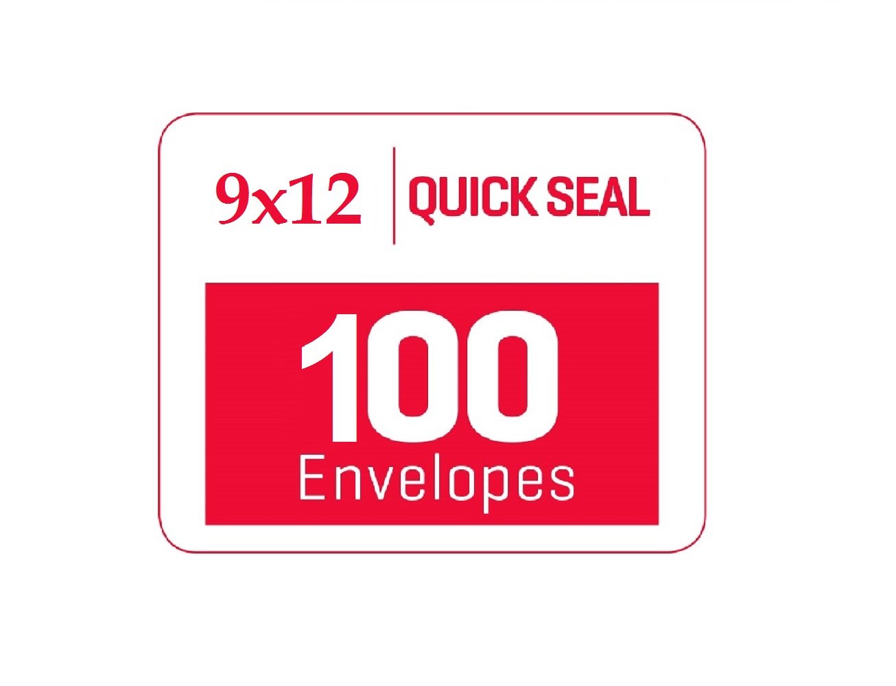 Aimoh 100 9 x 12 SELF Seal Security White Catalog Envelopes - 28lb - Security Tinted, Ultra Strong Quick-Seal, 9x12 inch (38100)