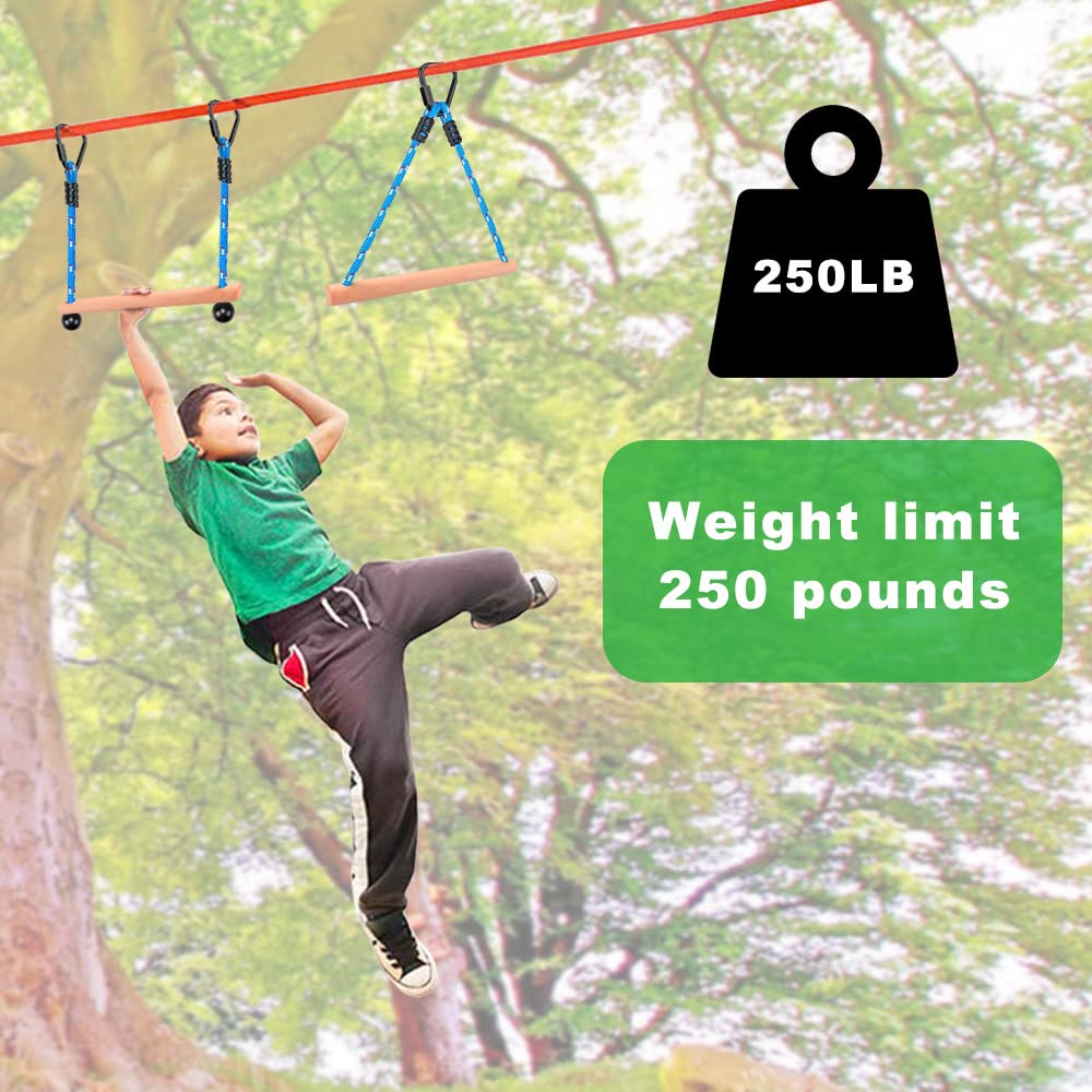 Besthouse 3 Ninja Monkey Bars Obstacle, Obstacle Course Bars, Outdoor Play Set, Swing Accessory Set, Obstacle Course for Training Equipment, Great for Kids and Youth, 110Kg Capacity