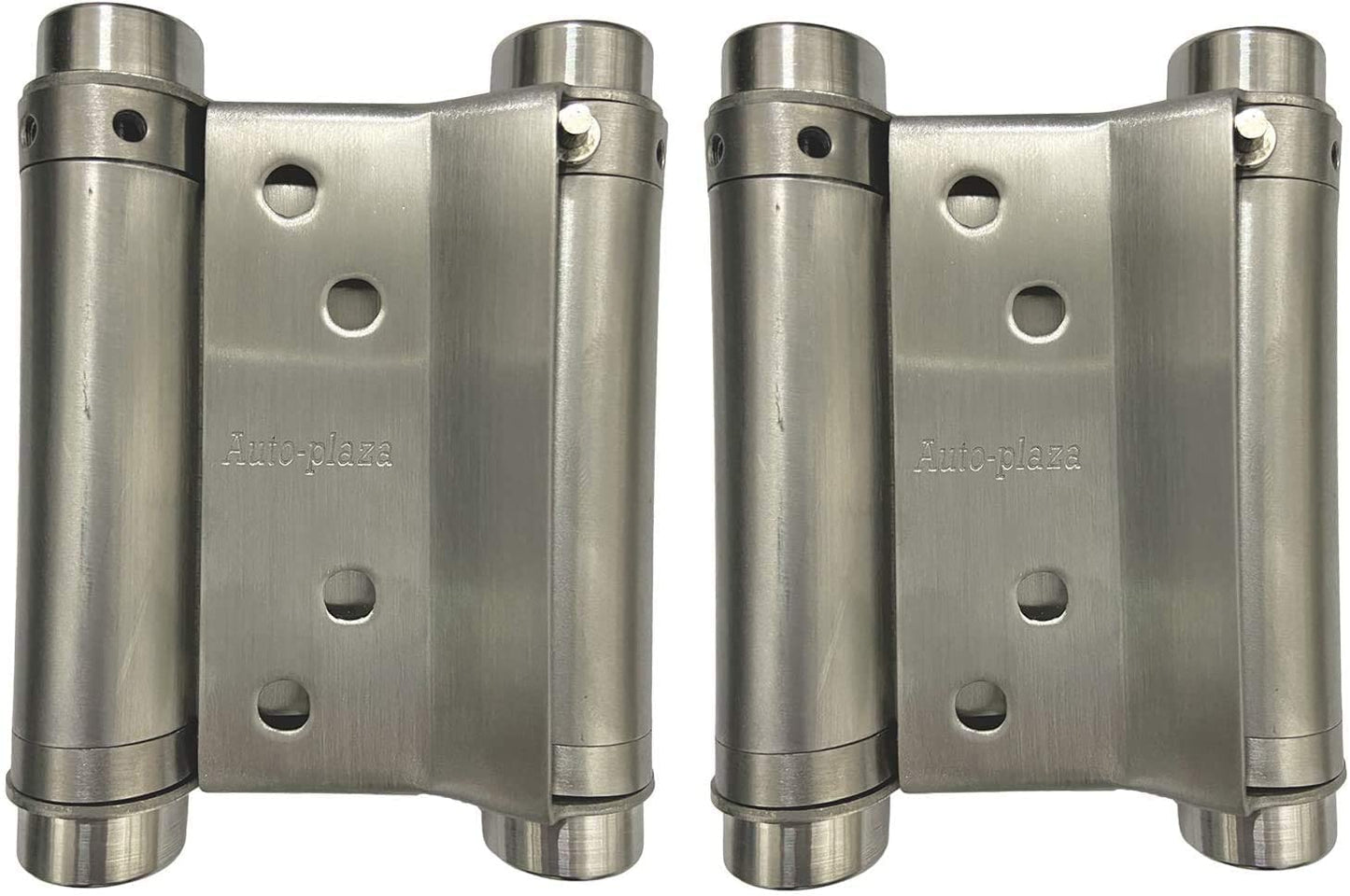 2 Pairs (4 Pcs) 3” Stainless Steel Cafe Saloon Door Swing Self Closing Double Action Spring Hinges