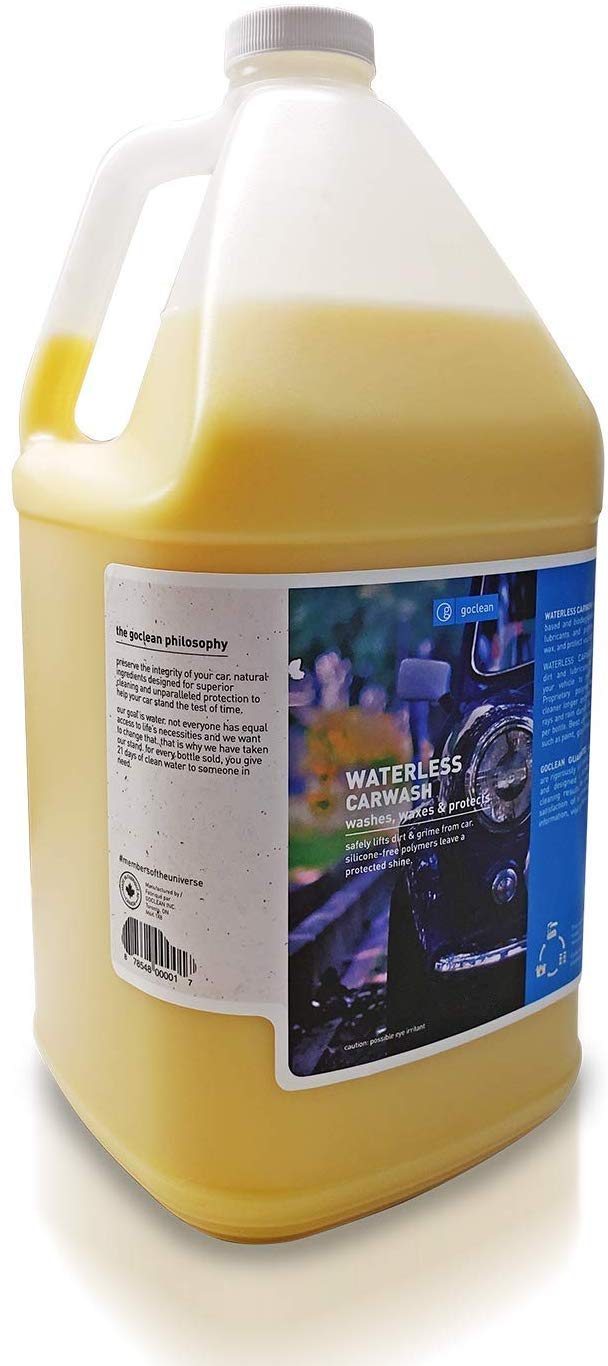 Goclean Waterless Car Wash 4L/135oz - 100% CANADIAN - The First & Original Waterless Wax & Wash. Clean, Quick Detail & Wax Anywhere Anytime. Great for Car, Motorcycles, RV and Marine