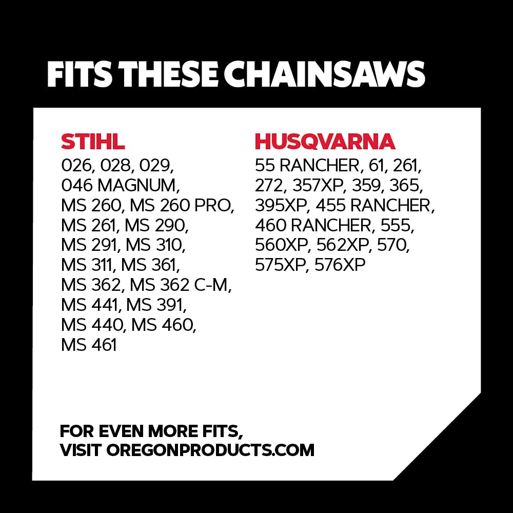 Oregon D72 AdvanceCut Chainsaw Chain for 20-Inch Bar -72 Drive Links – low-kickback chain fits Husqvarna, Stihl, Dolmar, Jonsered and more