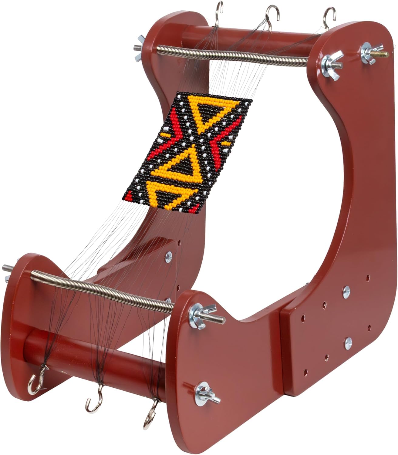 The Beadsmith ComfortLoom - Adjustable Standing Beads Loom with 4 Length Settings, Ergonomic Angled Design, Work Area 7.5” to 10.5”, Jewelry Making Kit, Patent Pending