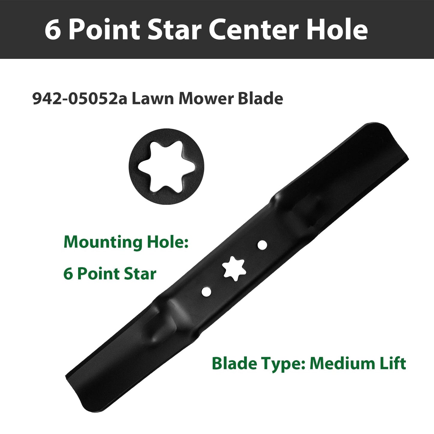 942-05052A Lawn Mower Medium Lift Blade Set Replace MTD/Cub Cadet/Troy-Bilt 742-05052A for S50 XT1 GT50 LT50 XT2 G8200 G8300 ZS6700 Z550 T260 KH 50” Deck Lawnmower (3 Pack)