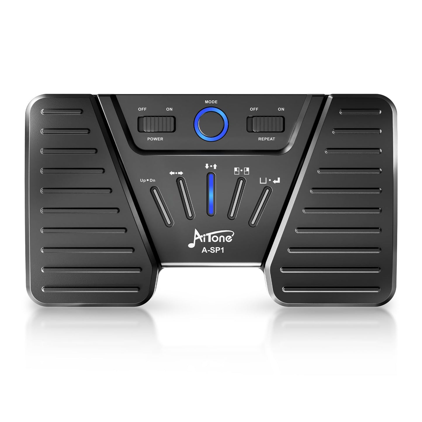 AITONE Wireless Side Turner Bluetooth Foot Pedal Music Page Turner for iPad Tablets Android Ios Phones Piano Keyboard Compatible with Various Music Apps (A-SP1)