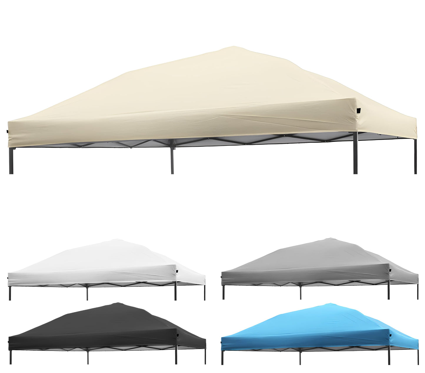 NINAT Canopy Replacement Top Tent Top Cover for 10x10ft Pop Up Paty/Tent (Vertical Leg) Instant Canopy Cover Beige 1pcs Only