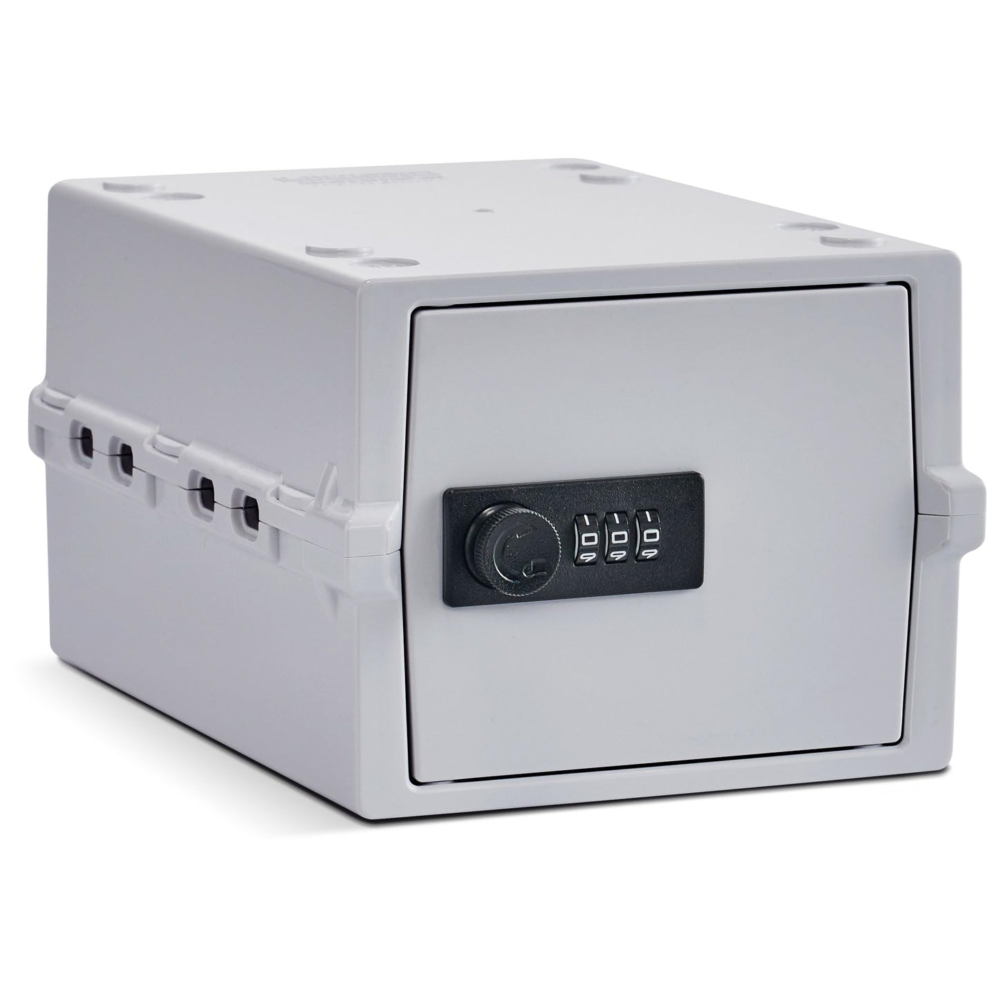 Lockabox Mini™ | Small Lock Box | 3 Litre Combination Lock Box For Food, Medicine & Home Safety | External Size 8.8 x 6.1 x 4.7 inches | BPA Safe (Opal White)