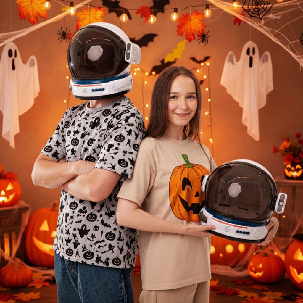 AEROSQUAD Kids Astronaut Helmet, NASA Space Helmet for Kids & Adults with LED Lights, Movable Visor & Mission Sounds, Astronaut Helmet, Role Play Halloween Dress for Boys & Girls.(Helmet only)