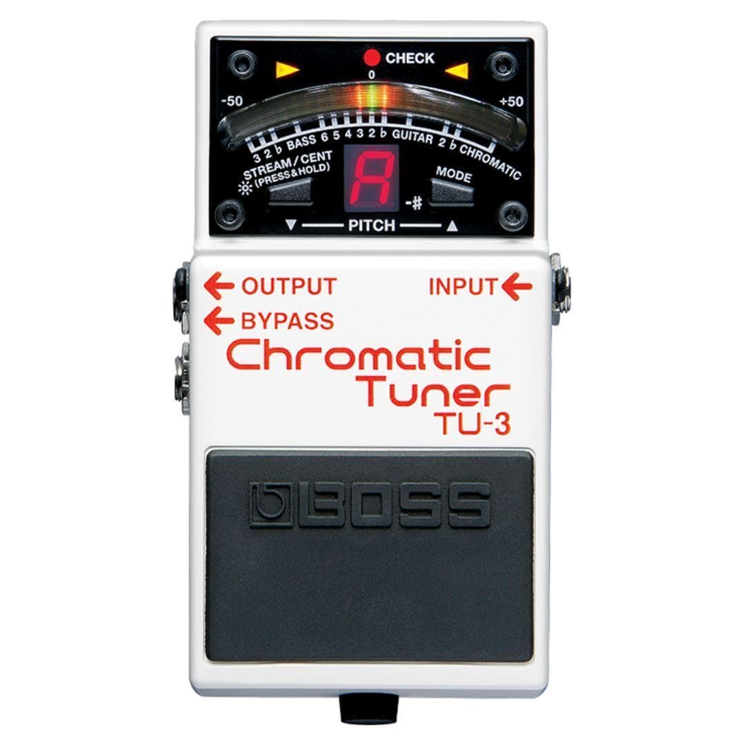 BOSS TU-3 Compact Chromatic Tuner | Perfect for Guitar & Bass | Industry-Standard Performance | Tank-Tough BOSS Stompbox Body | 21-Segment LED Meter