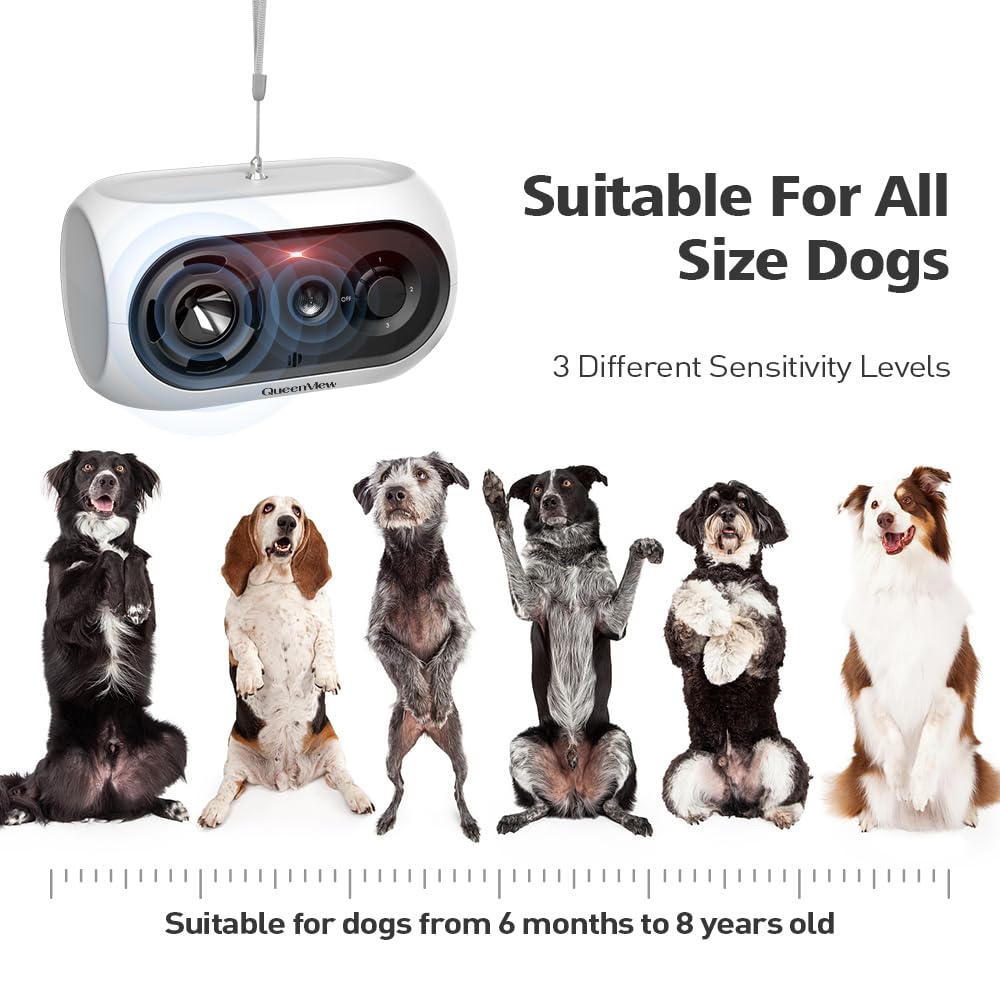 Anti Barking Device, Dog Barking Deterrent Devices up to 50FT Long Range Control, 3 Adjustable Levels Dog Deterrent Stop Dog Barking Device, Bark Control Device Indoor Outdoor