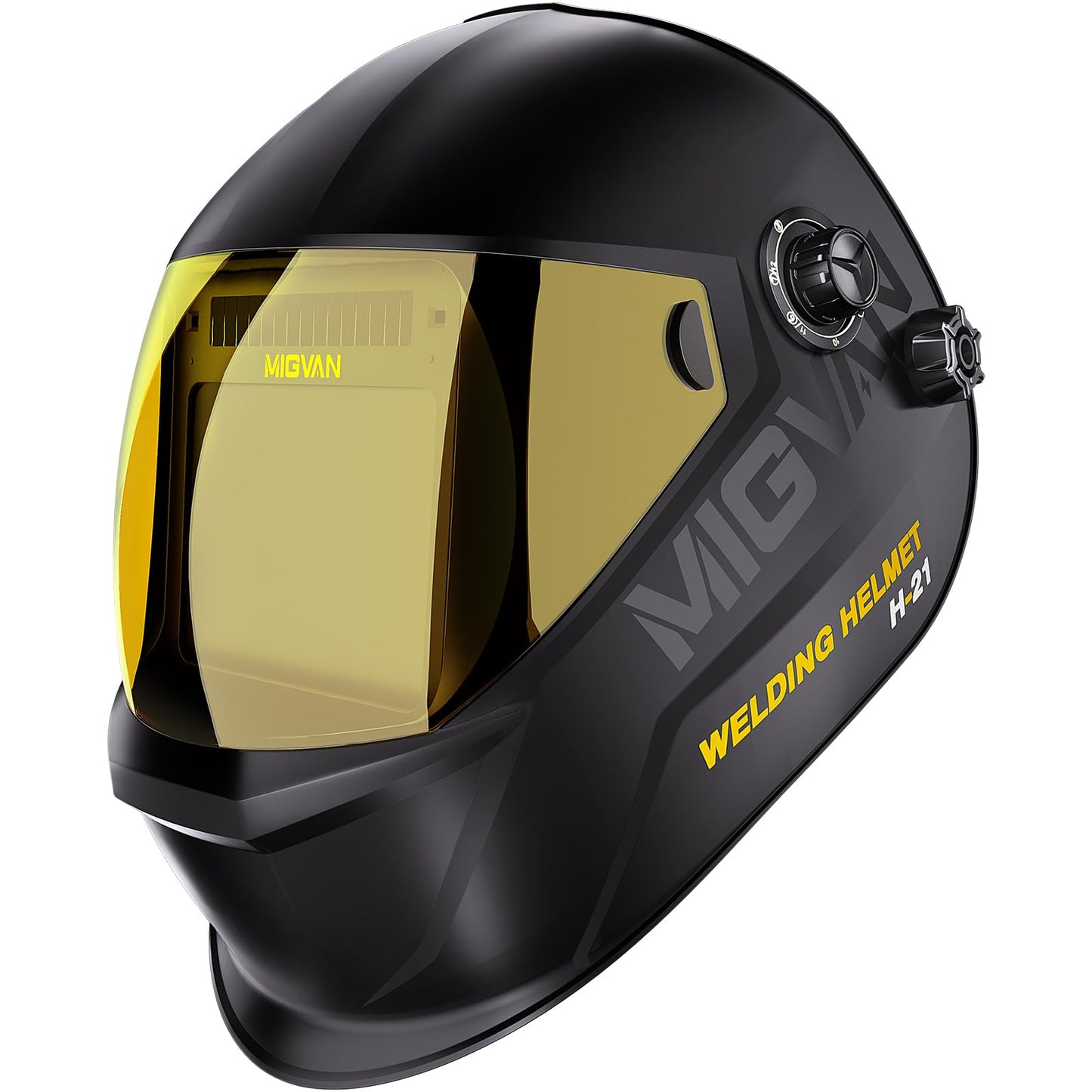 Welding Helmet Auto Darkening True Color Large Viewing, Welding Hood Solar/Rechargeable Battery Powered, Wide Shade 4/5-13 with 4 Arc Sensor, Optical Clarity Welder Mask for TIG MIG Stick Cut Grind