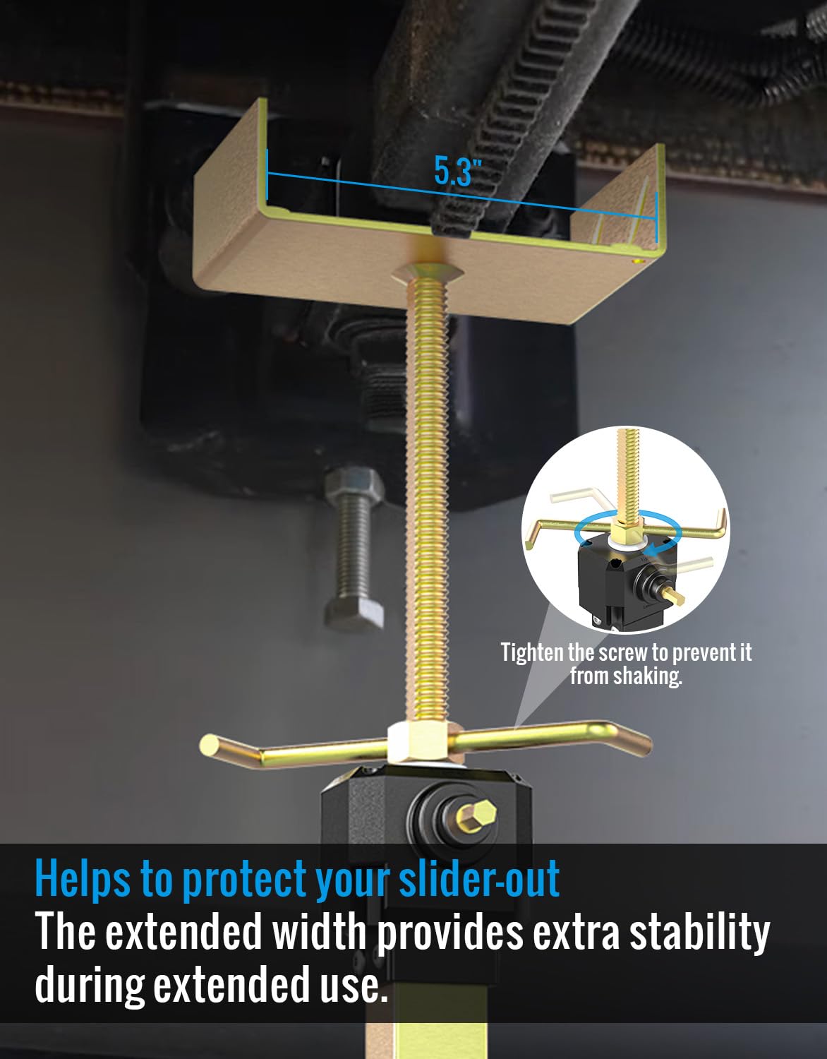 Upgraded RV Slide Out Support Stabilizer Jack, 1 Pack [Allow Drill Adjust] 16" to 36" Adjustable Slide Out Support Jack, Camper and Travel RV Stabilizer Jacks, Supports Up to 5,000 lbs