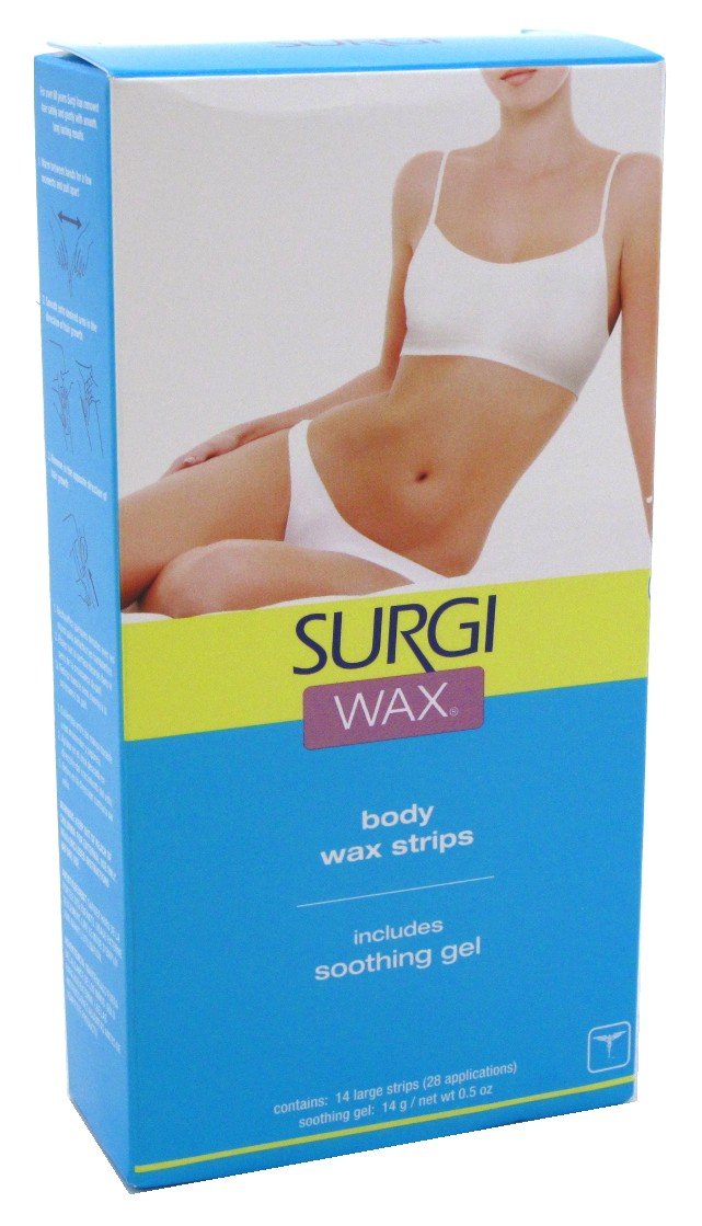Surgi Wax Honey Wax Strips For Body 14 Count(28 Applications) (3 Pack)