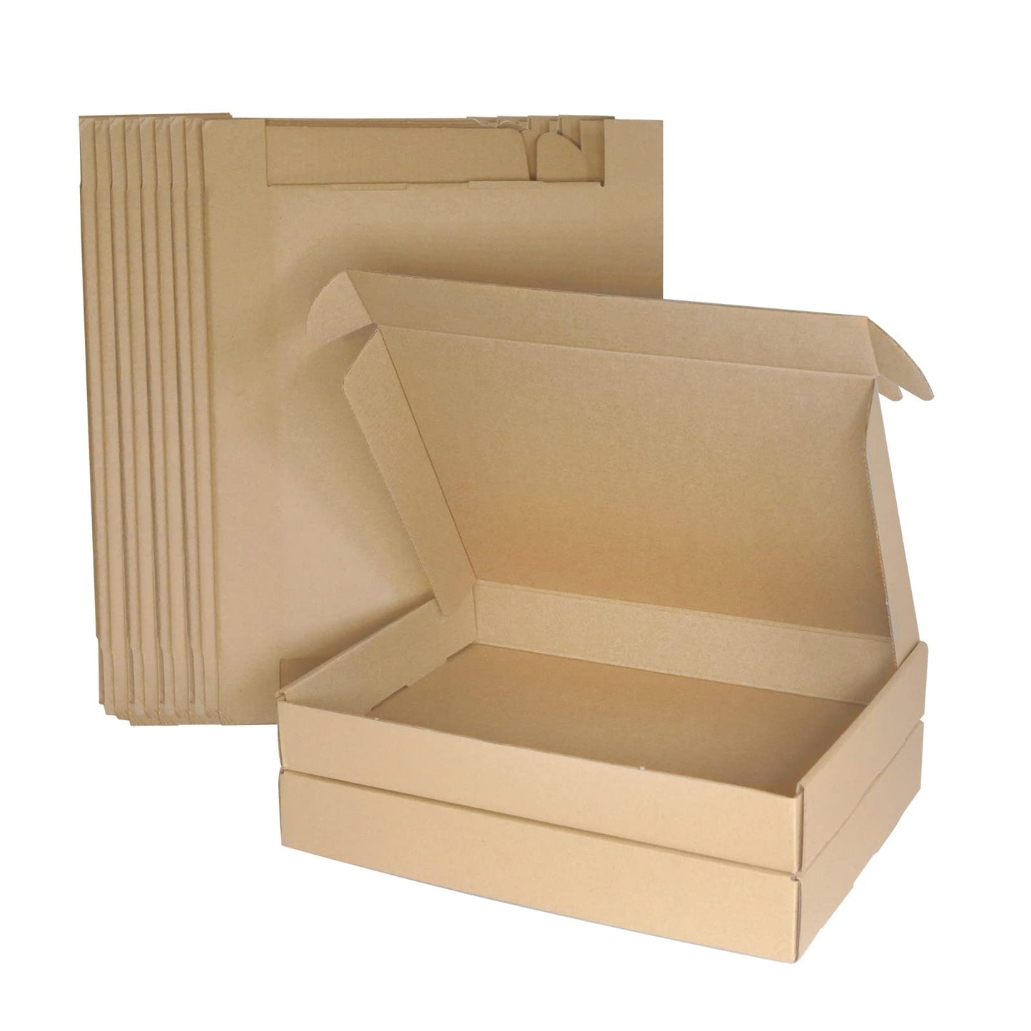 A4 Corrugated Cardboard Shipping Boxes, 320x222x46mm (12.5"x8.7"x1.8") Small Parcel Boxes, Packaging Mailing Boxes for Business, Posting, Small Packet Shipping, Storing or Gift(Pack of 15)