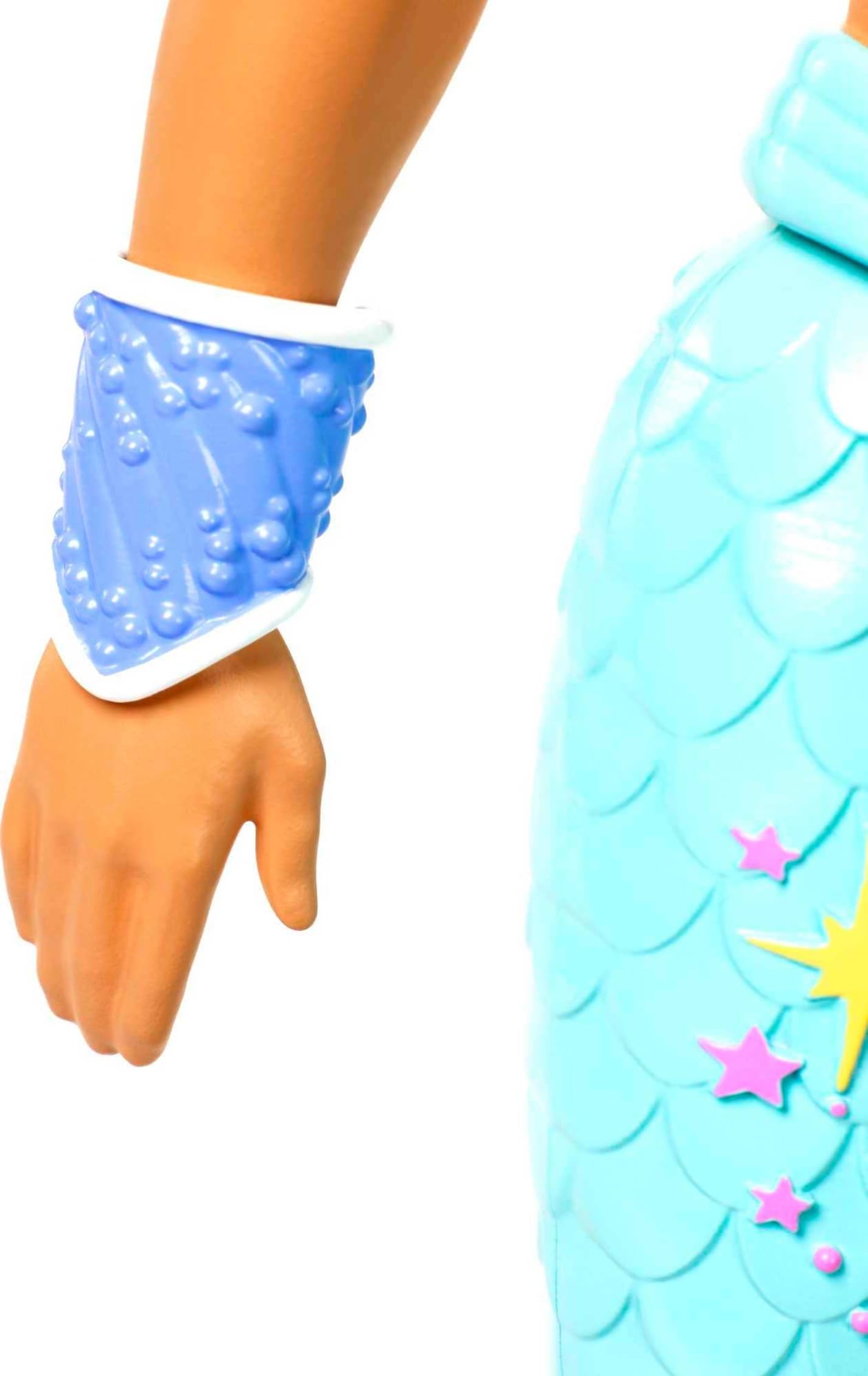 Barbie Dreamtopia Merman Doll, approx. 12-inch with Blue Rainbow Tail and Blonde Hair, for 3 to 7 Year Olds