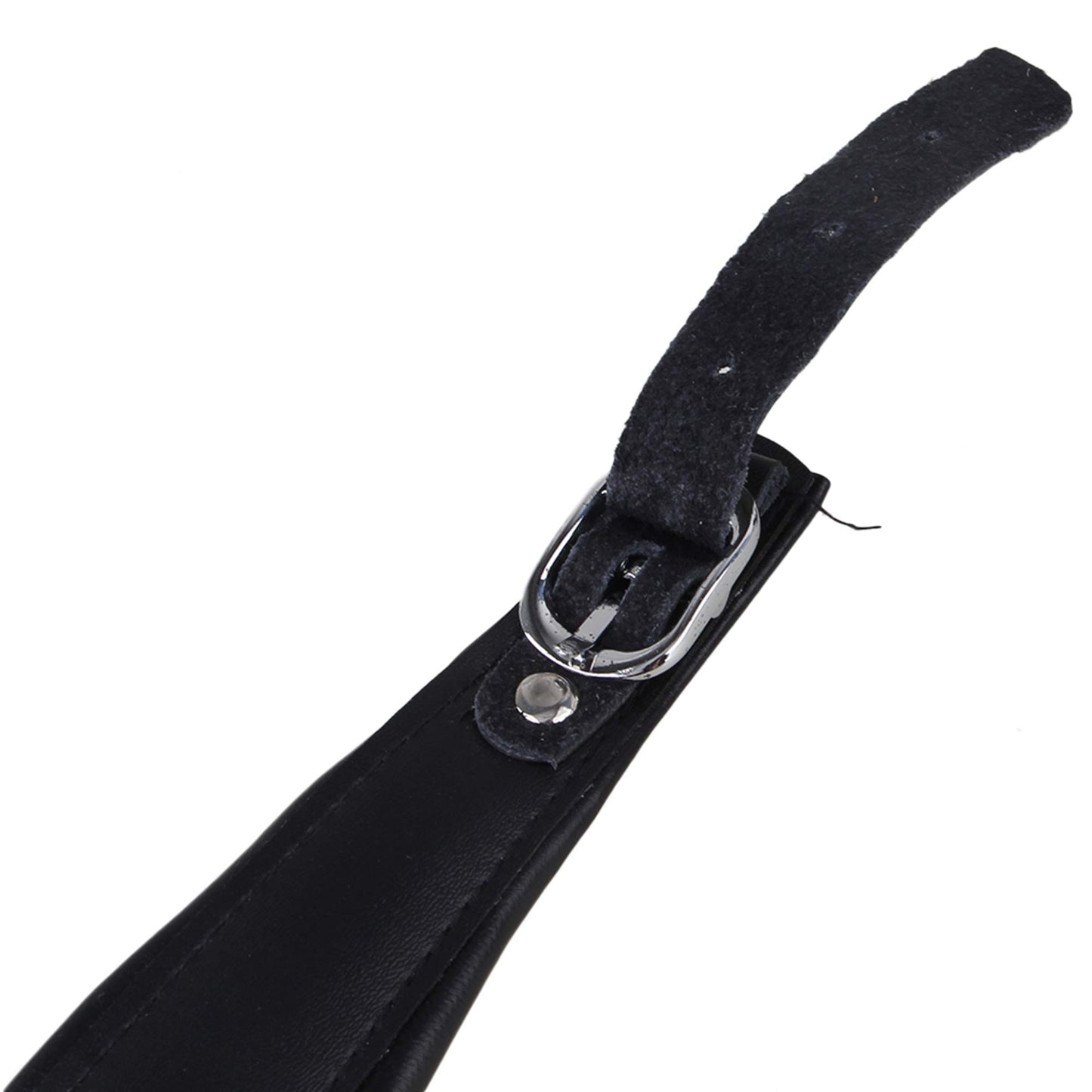 Yibuy 2Pcs Artificial Leather Accordion Straps Black Straps Replacement Musical Instrument Accessories