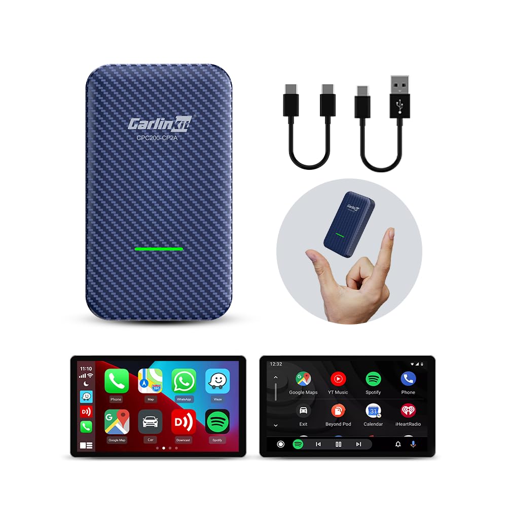 CarlinKit 4.0 Wireless Android Auto & Carplay Adapter, only for The OEM Wired Carplay Car, Achieve The Wireless Life, Plug & Play, Support Online Upgrade