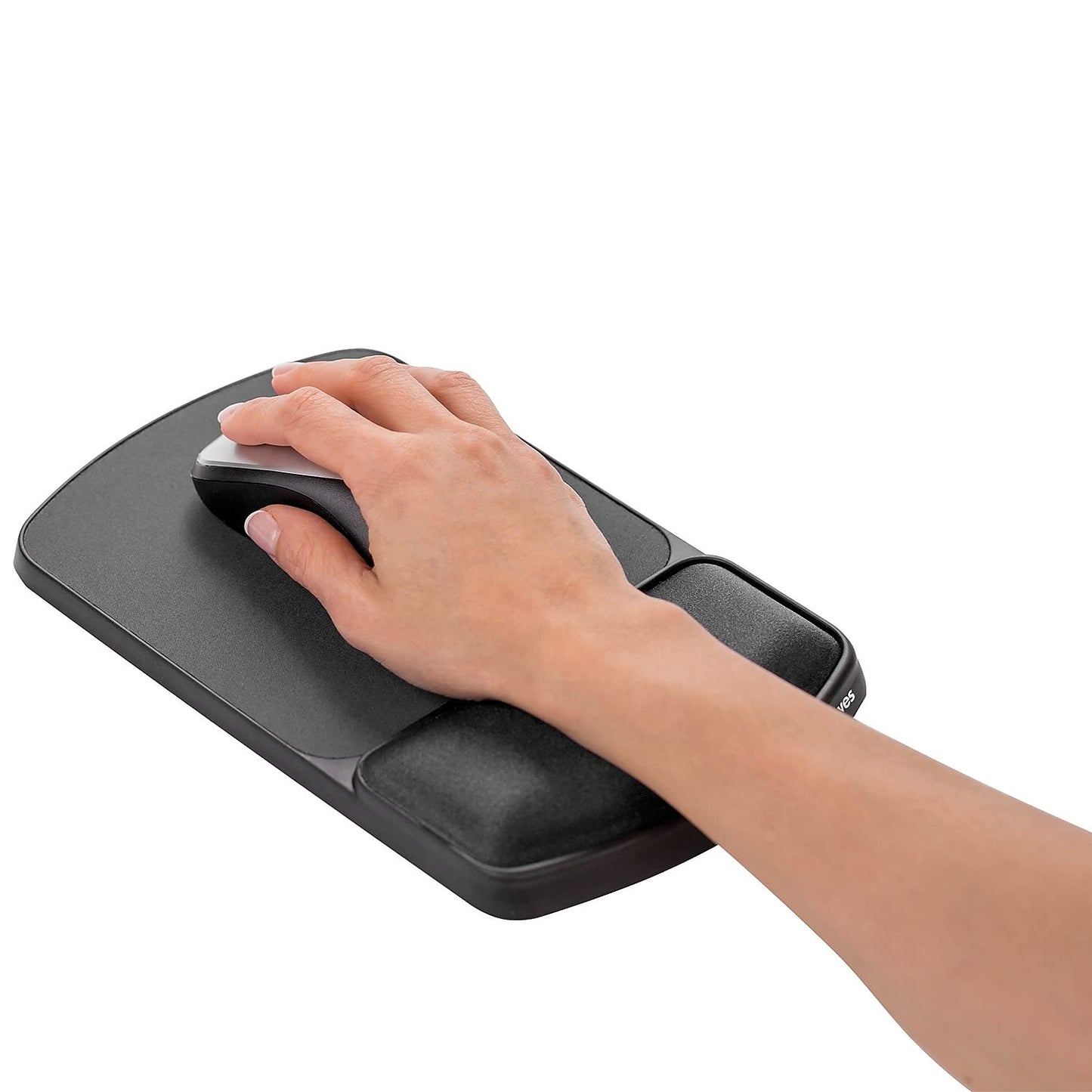 Fellowes Gel Wrist Rest and Mouse Pad, Graphite/Platinum (91741)