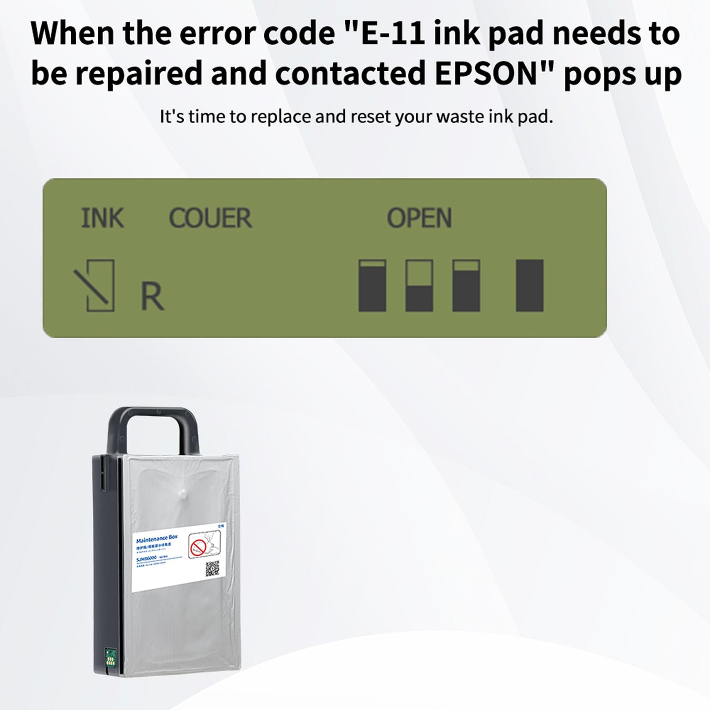MS.R SJMB6000/6500 Maintenance Box Waste Ink Collector for Epson colorworks CW-C6000 C6500 C6030 C6050 C6000au C6000pu C6500au C6500pu Series C33S021501 Inkjet Lable Printer(1 Pack)